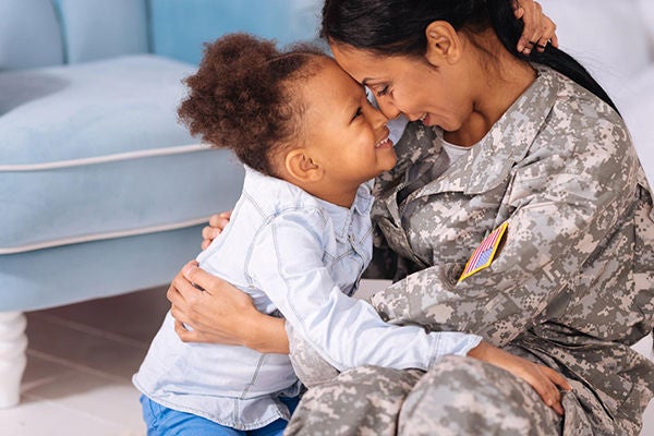 Veteran with child